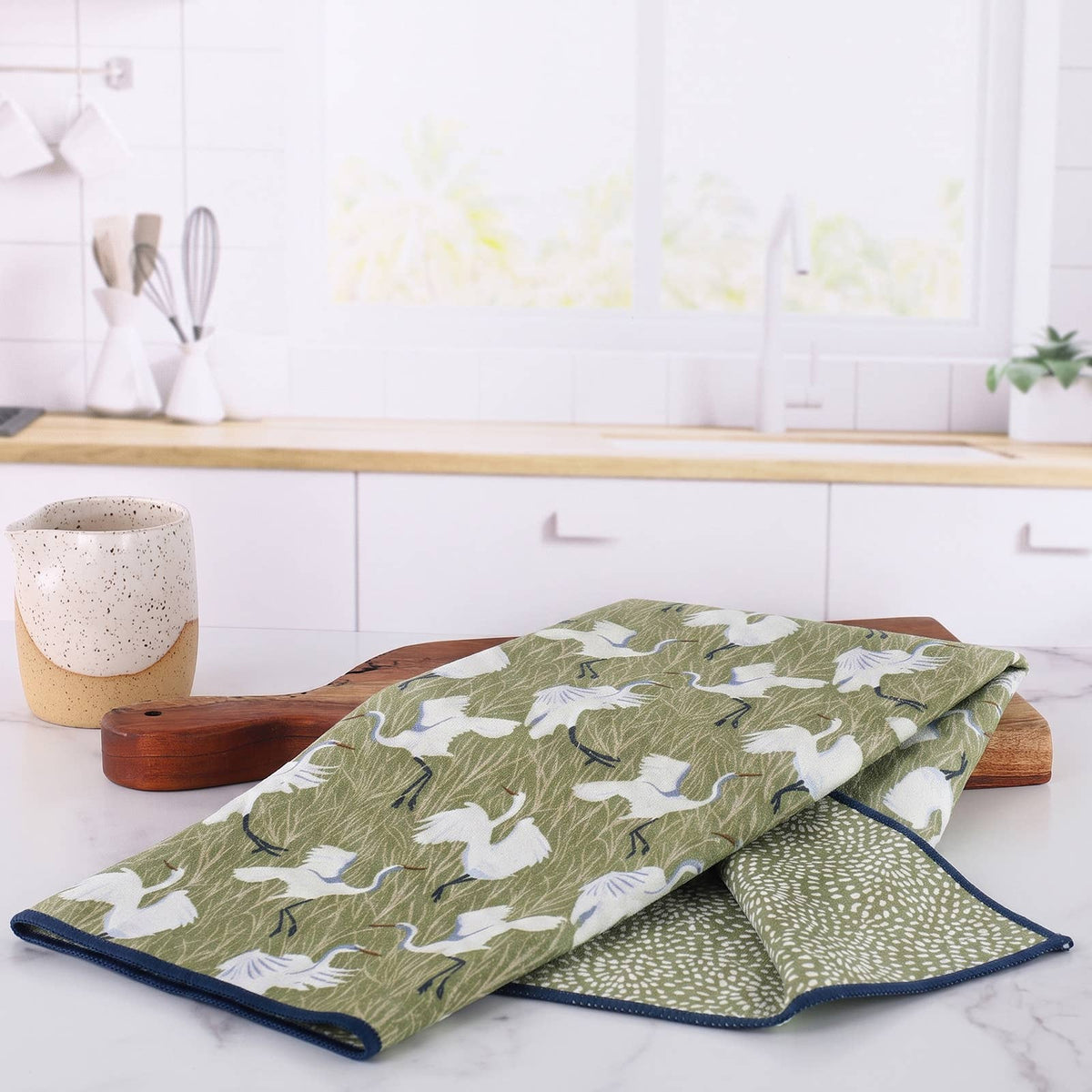 Egret & Reed blu Eco Kitchen Tea Towel