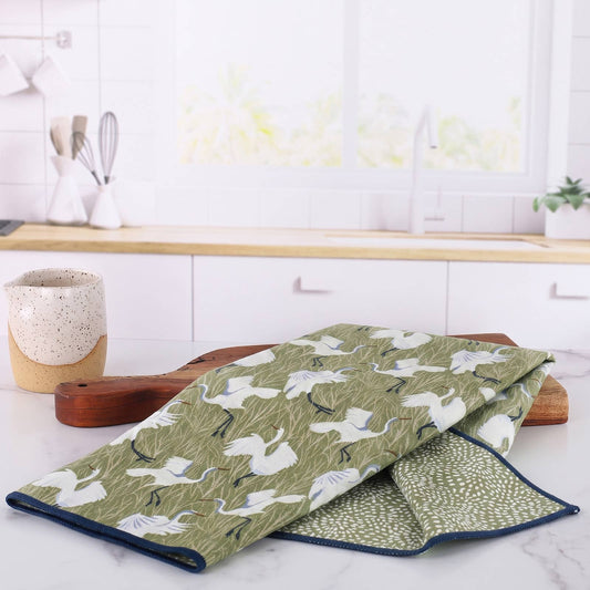 Egret & Reed blu Eco Kitchen Tea Towel