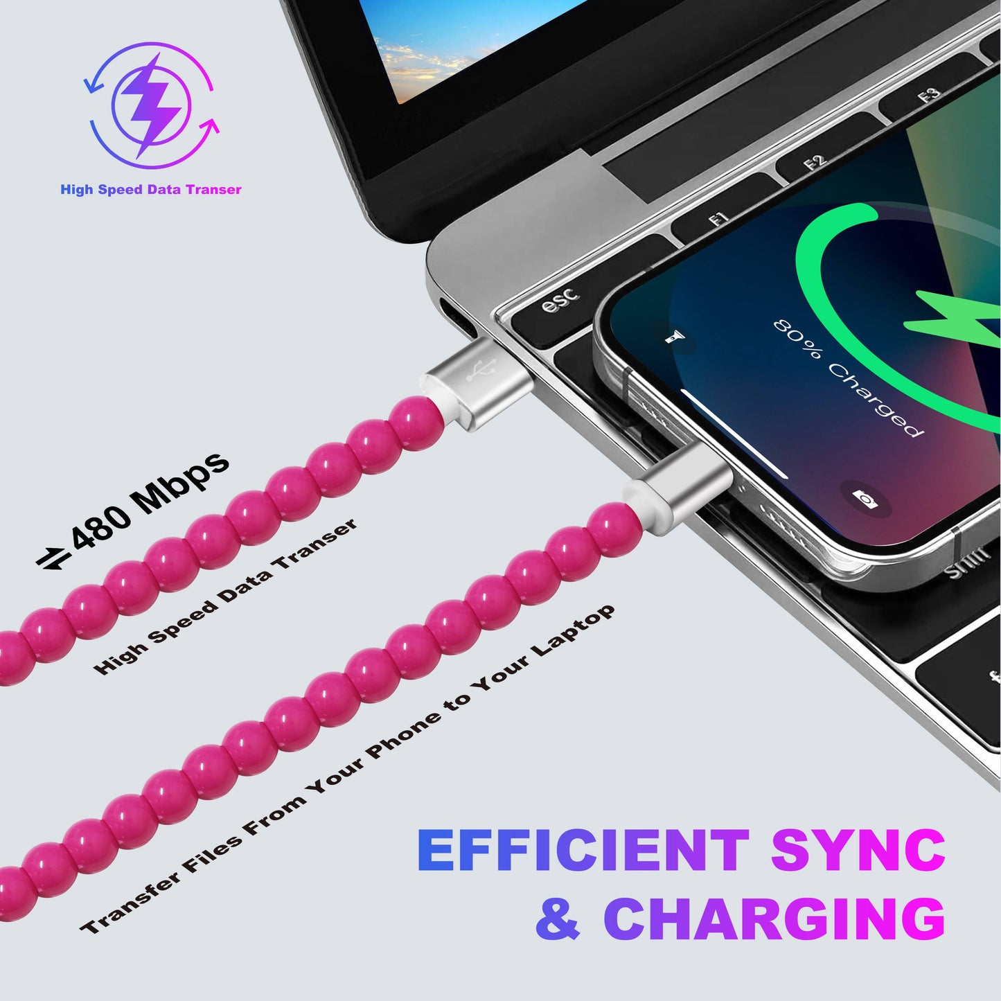Tech Mod Beads iPhone Cables – Style Meets Function | 4 Ft