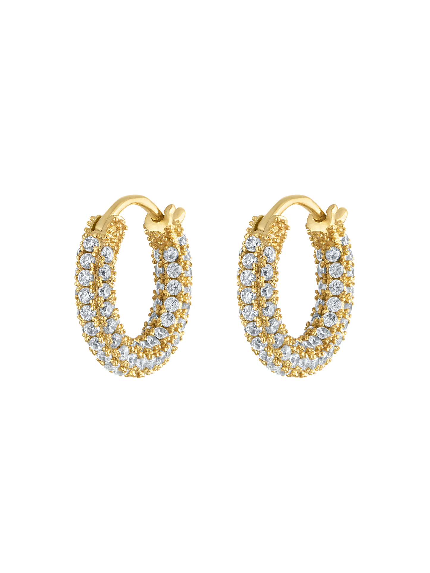 PAVE HUGGIE EARRING