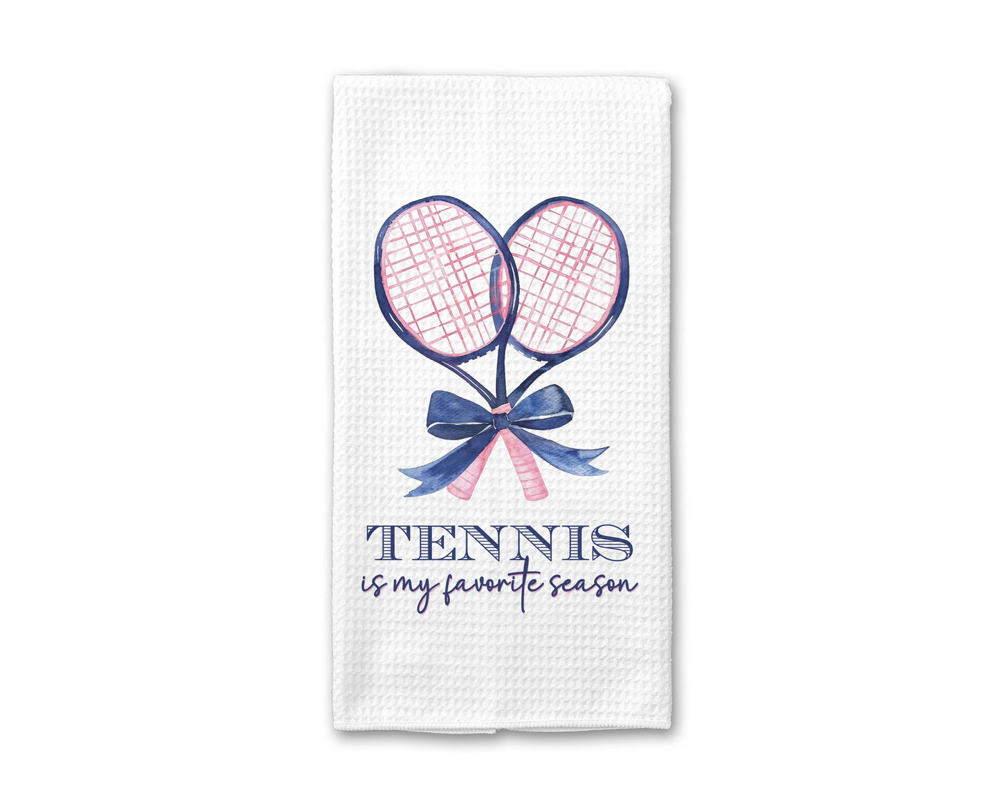 Tennis Favorite Season Towel, Tennis Kitchen Decor Preppy