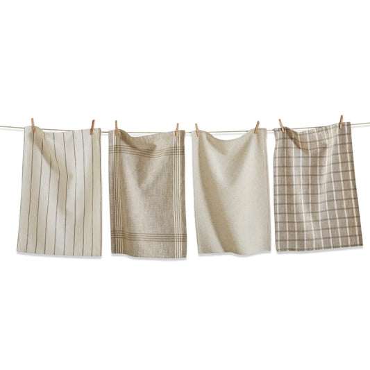 Canyon Woven Dishtowels Set of 4 White Multi