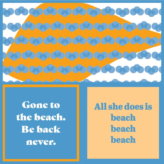 NAPKIN Beach All She Does | Funny Gift | Cocktail Napkin
