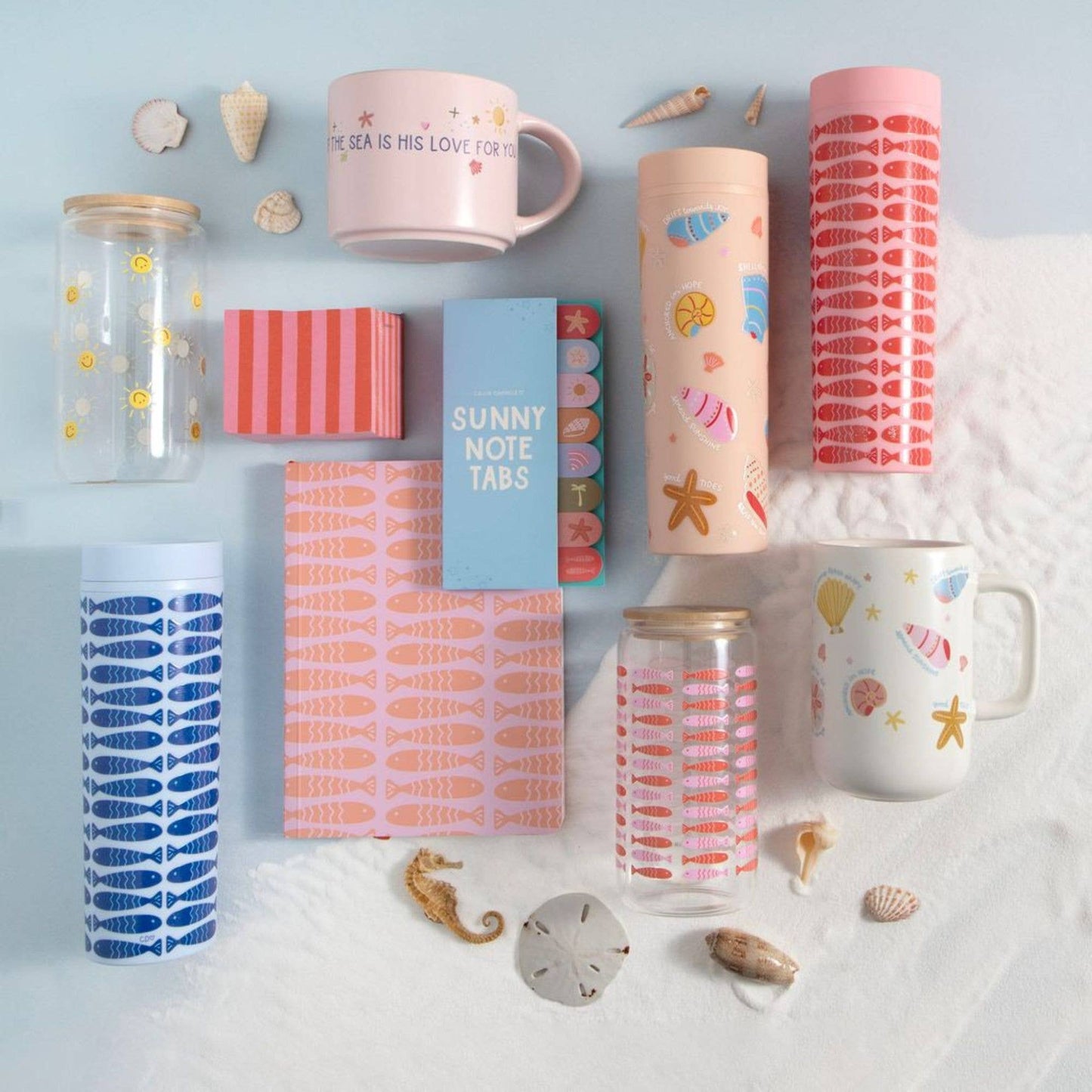 Sunny Beach & Coastal Sticky Note Tabs