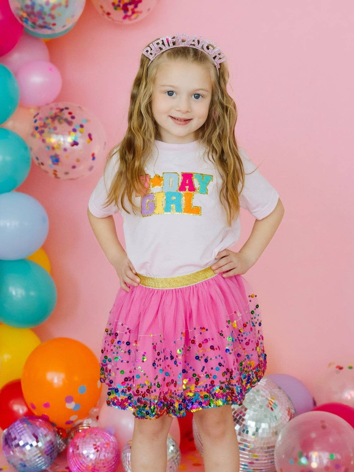 Pink Birthday Girl Headband - Kids Birthday Headband