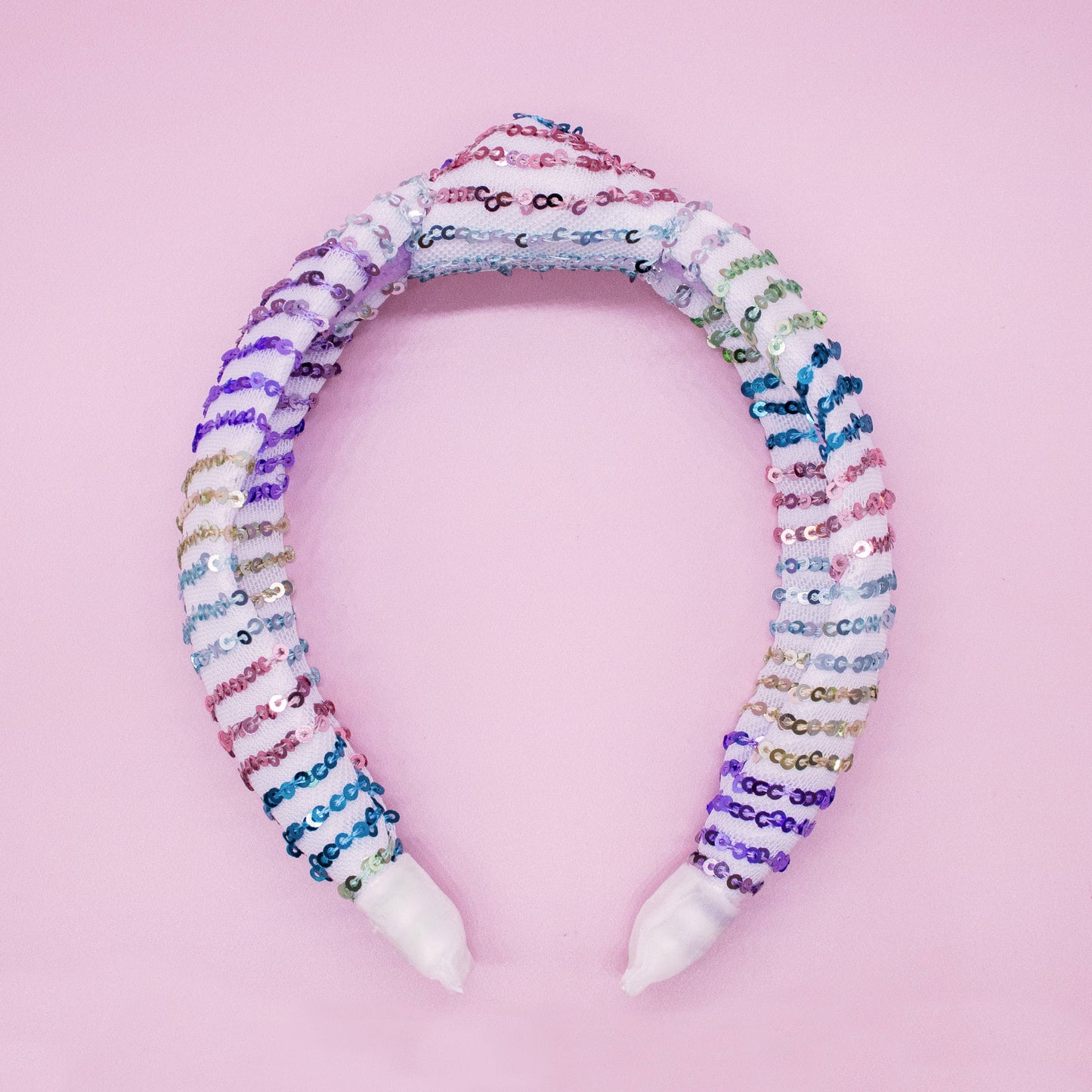 Kids Knot Headband - Rainbow Sequin Knotted Hair Accessories