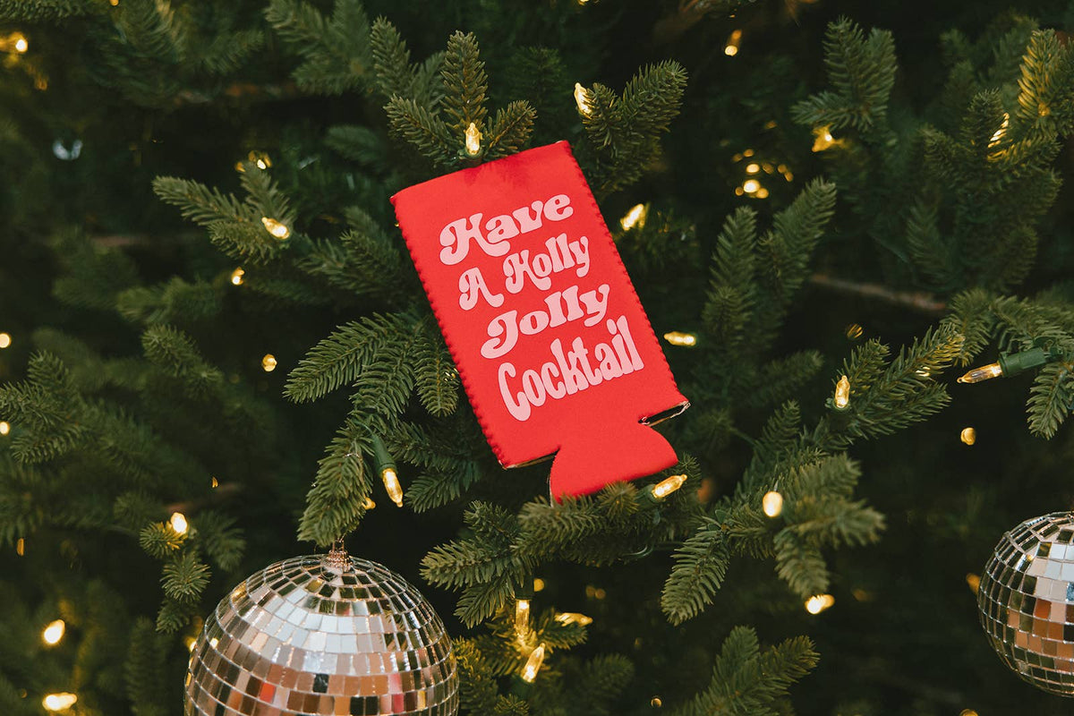 Have A Holly Jolly Cocktail Holiday Can Cooler