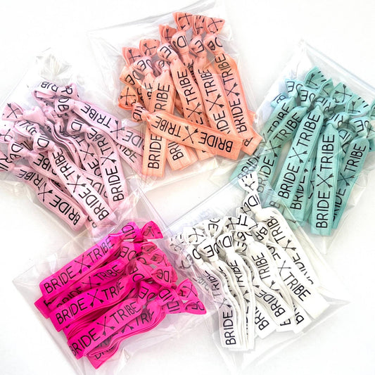 PACK OF 10 Bride Tribe Hair Ties Bachelorette Party Favors