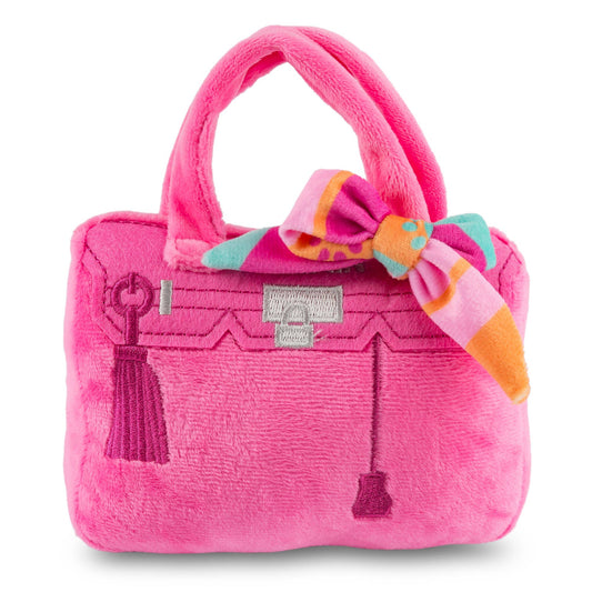 Barkin Bag -  Pink w/ Scarf  | Squeaker Dog Toy