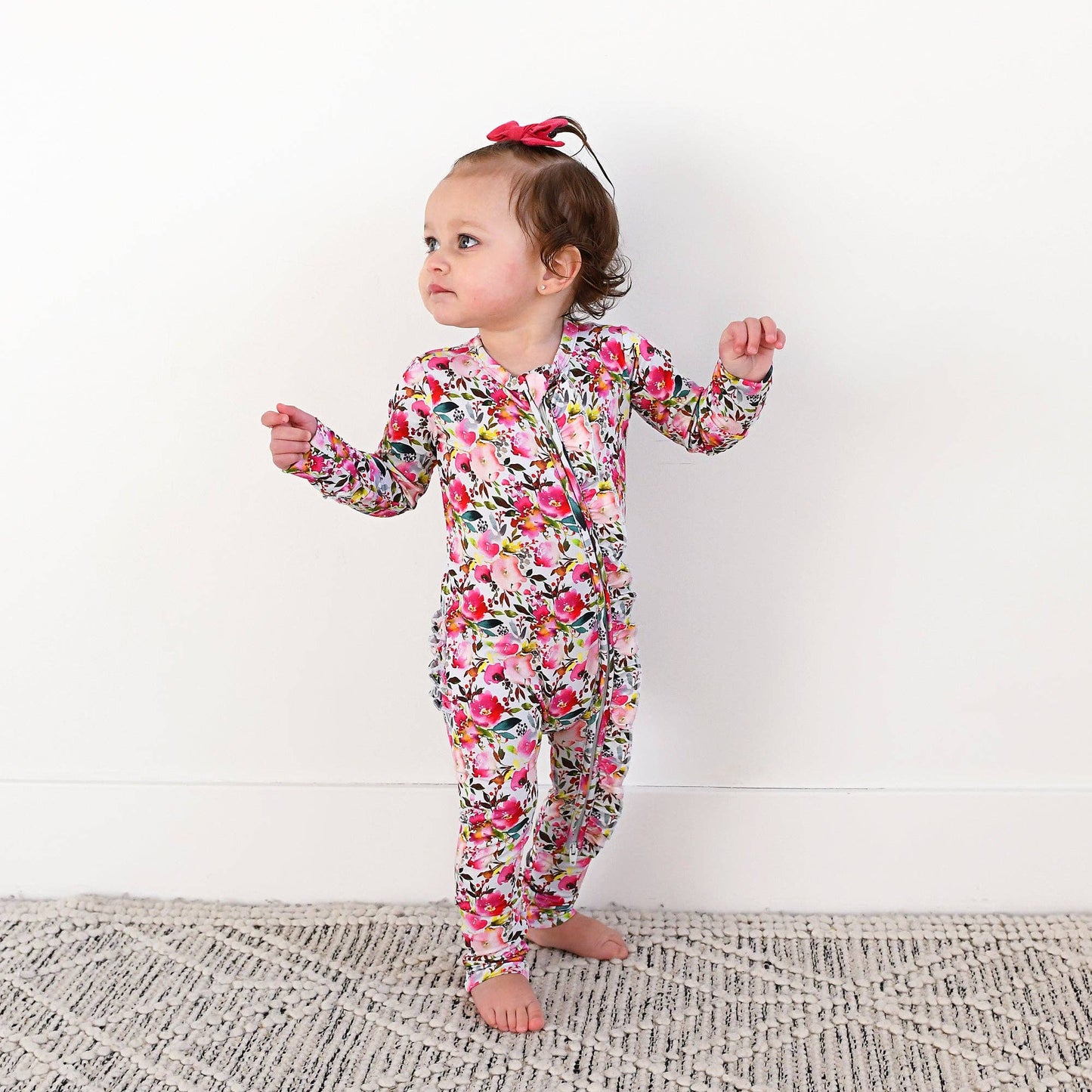 Eloise Ruffle E Zip Bamboo Baby Outfit Sleepies Little