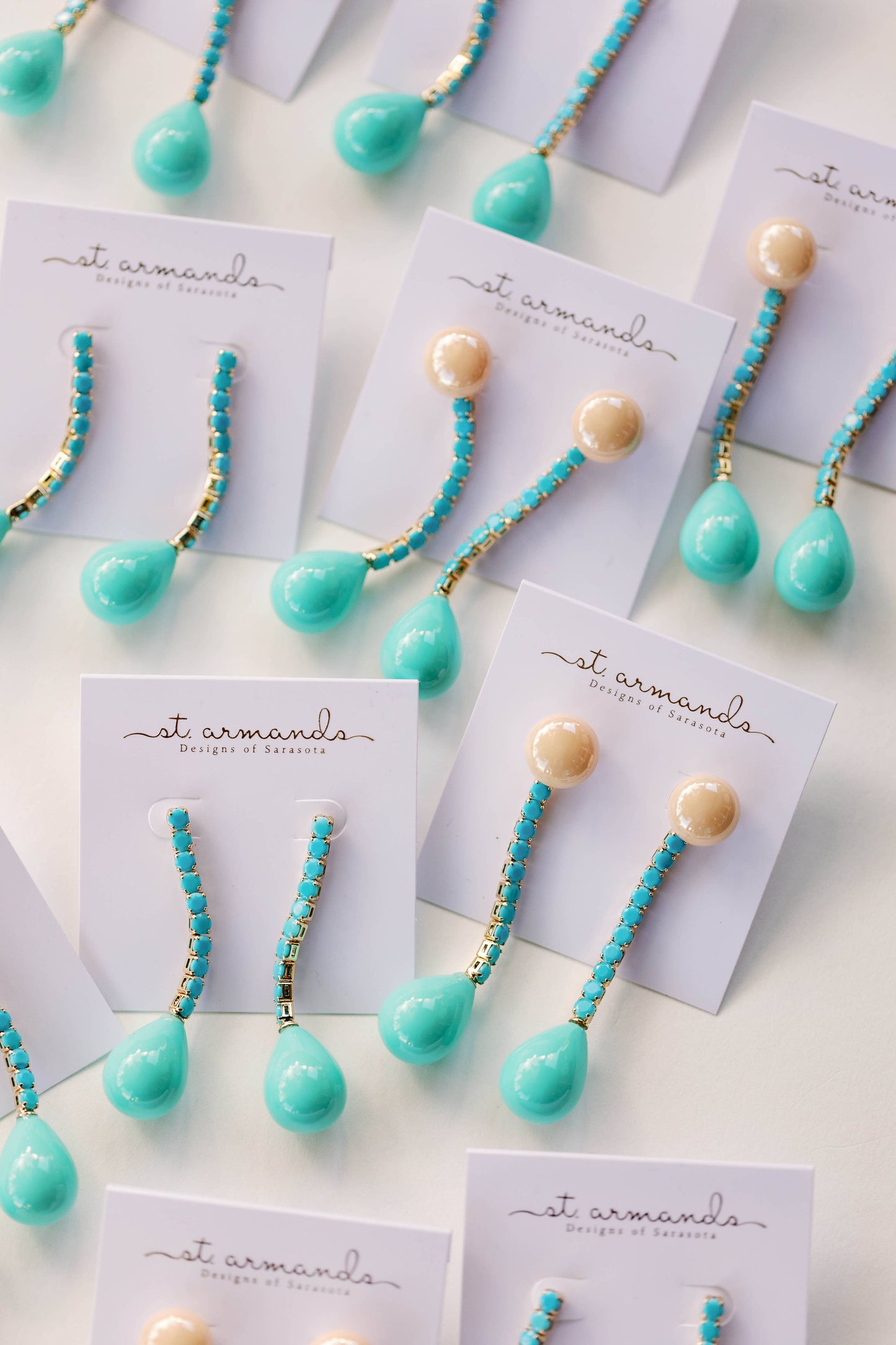 Turquoise Swingy Statement Earrings