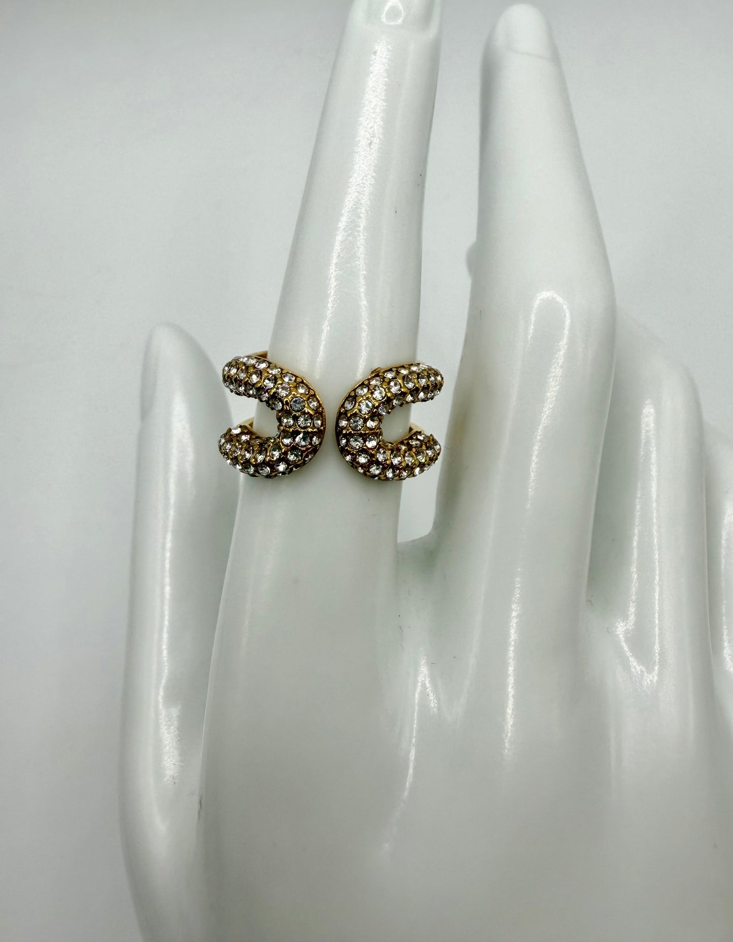 CZ Safety Pin Ring