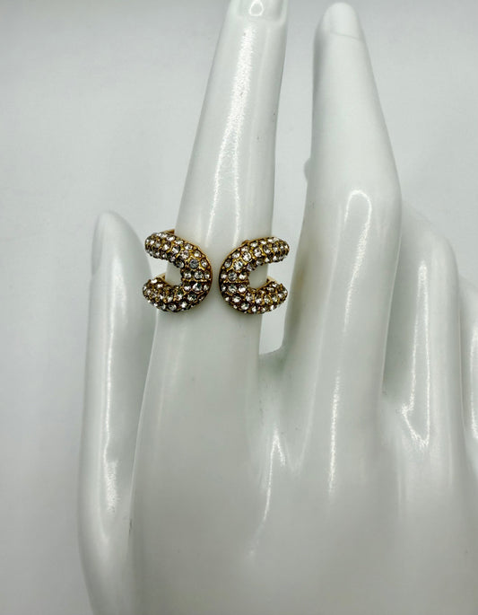 CZ Safety Pin Ring