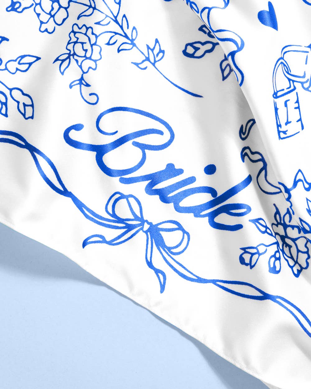 Bride Head Scarf - White Silk, Bandana, Gift, Bachelorette