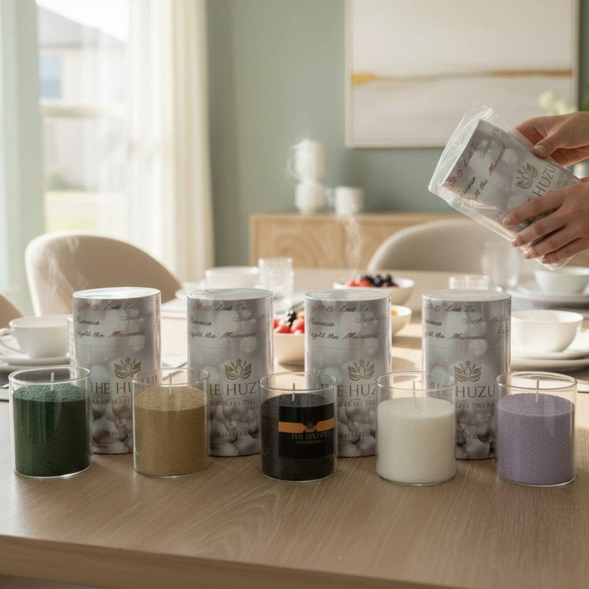 Sand Candle, Scented Candle Pearl Candle in 5 colors