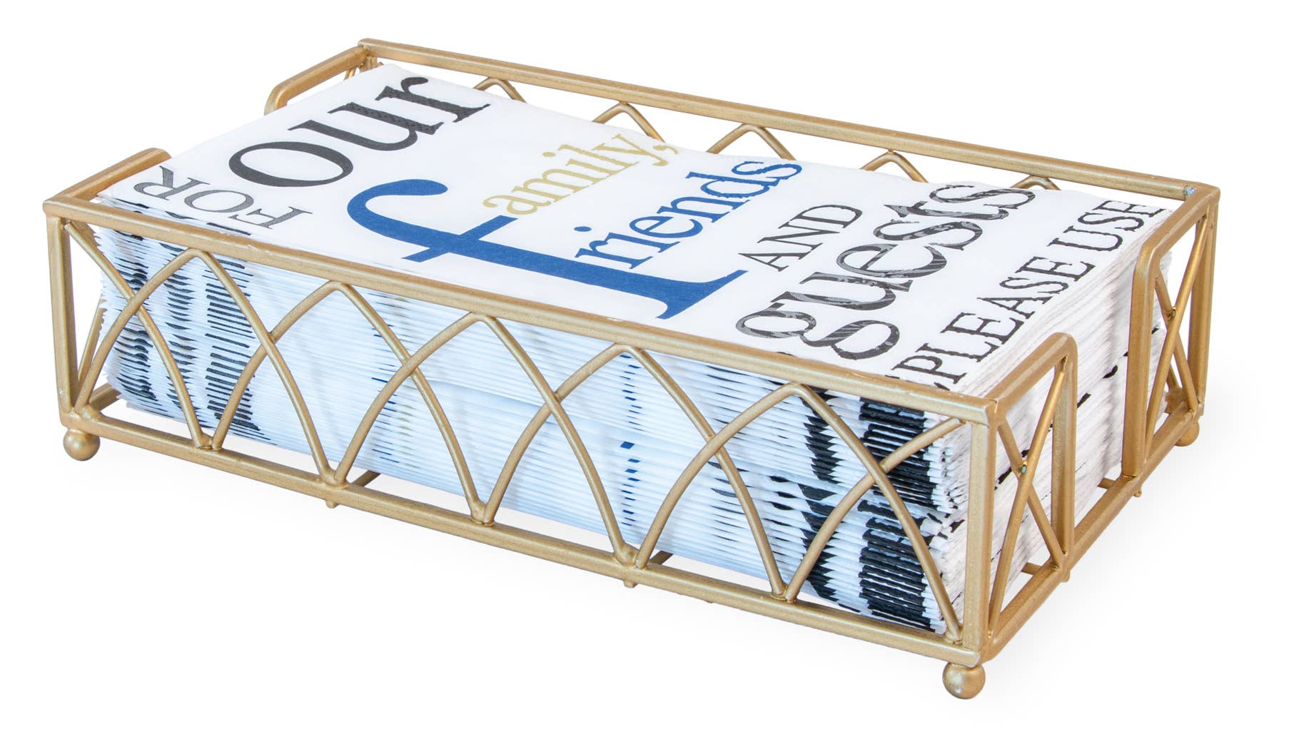 Paper Guest Towel Metal Caddy Arch Matte Gold - Thumbnail 2