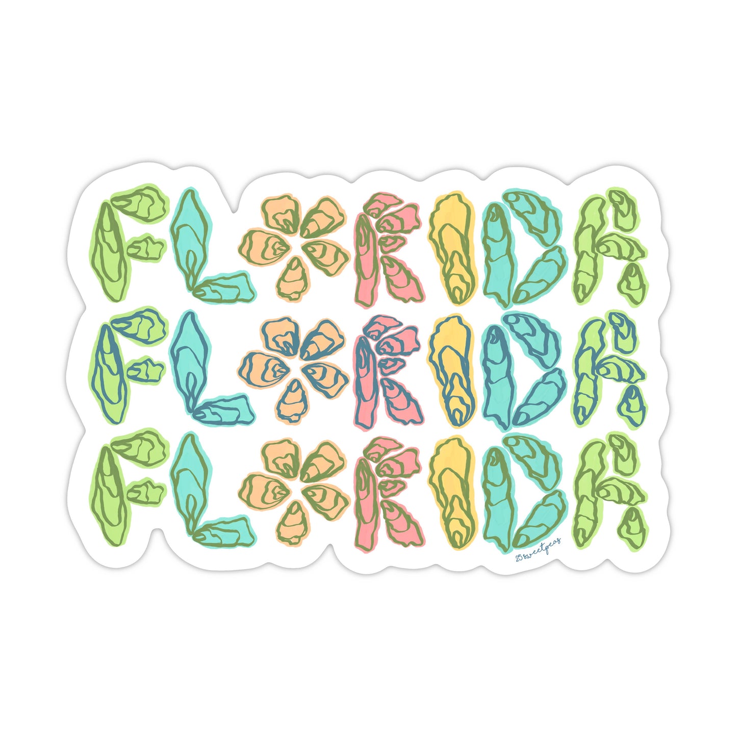 Florida Oyster Sticker, Florida Sticker