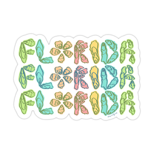 Florida Oyster Sticker, Florida Sticker