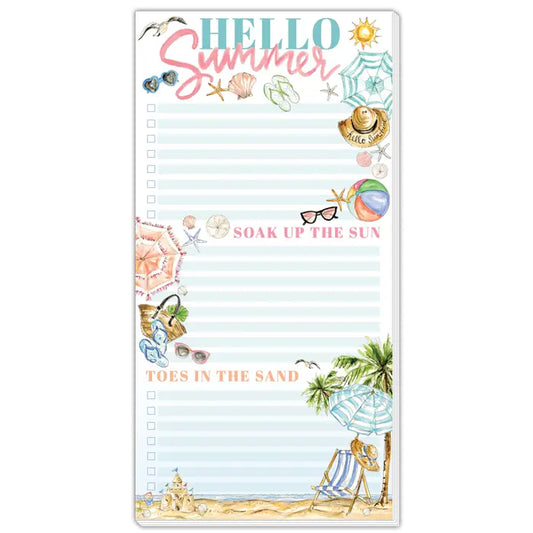 Handpainted Hello Summer Beach Icons Long Pad