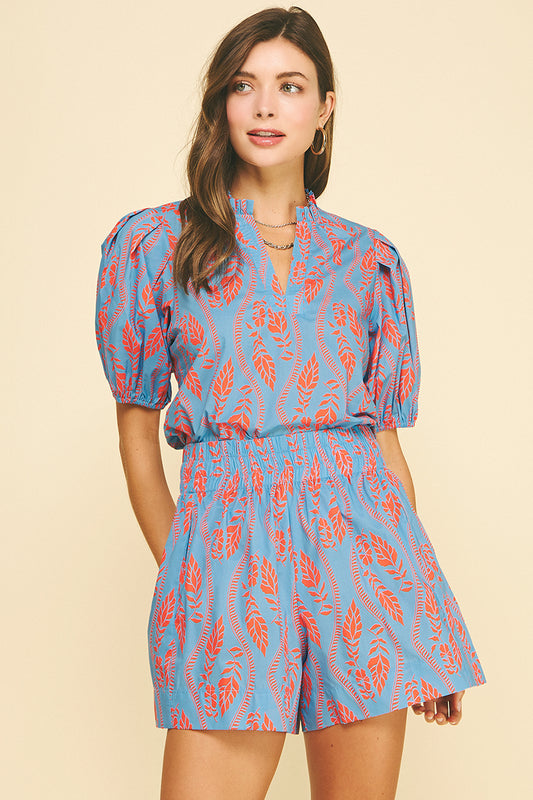 Botanical Print Blouse