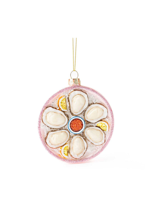 Oyster Bowl Glass Christmas Ornament