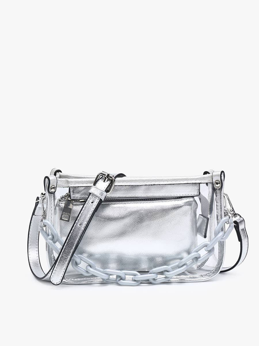 Jessica Stadium Clear Crossbody Bag – Chain Strap | M2226CR