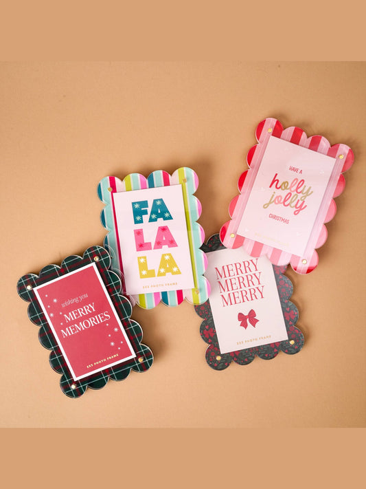 Mini Acrylic Picture Frame Magnet-Fa La La