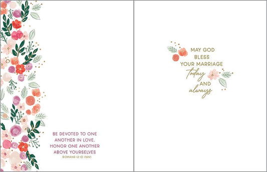 With Scripture Wedding Greeting Card - Tiered Love Cake