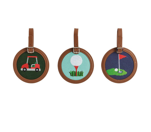 Needlepoint Golf Bag Tags
