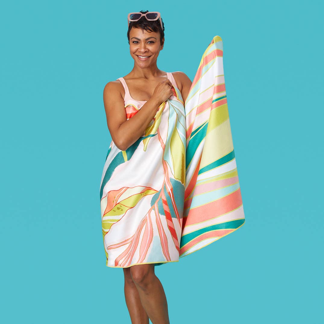 Exotic Leaves Go Big Microfiber Beach Towel