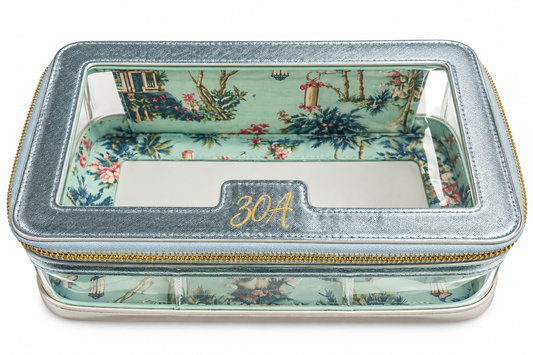 30A Mahjong Tile Bag - Light Metallic Blue