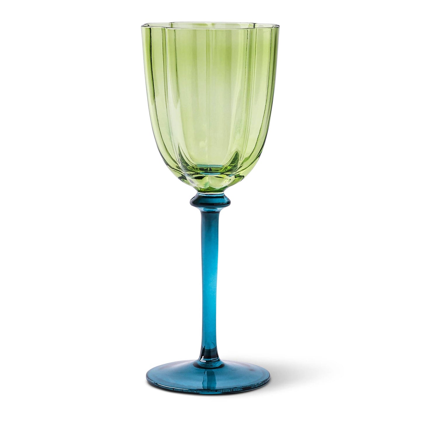 10.1oz Two Tone Wine Glass - Teal and Green.