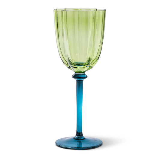 10.1oz Two Tone Wine Glass - Teal and Green.