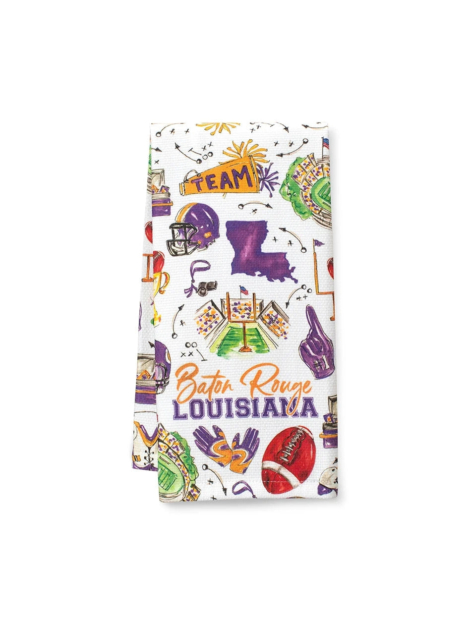Tailgates in Baton Rouge Tea Towel