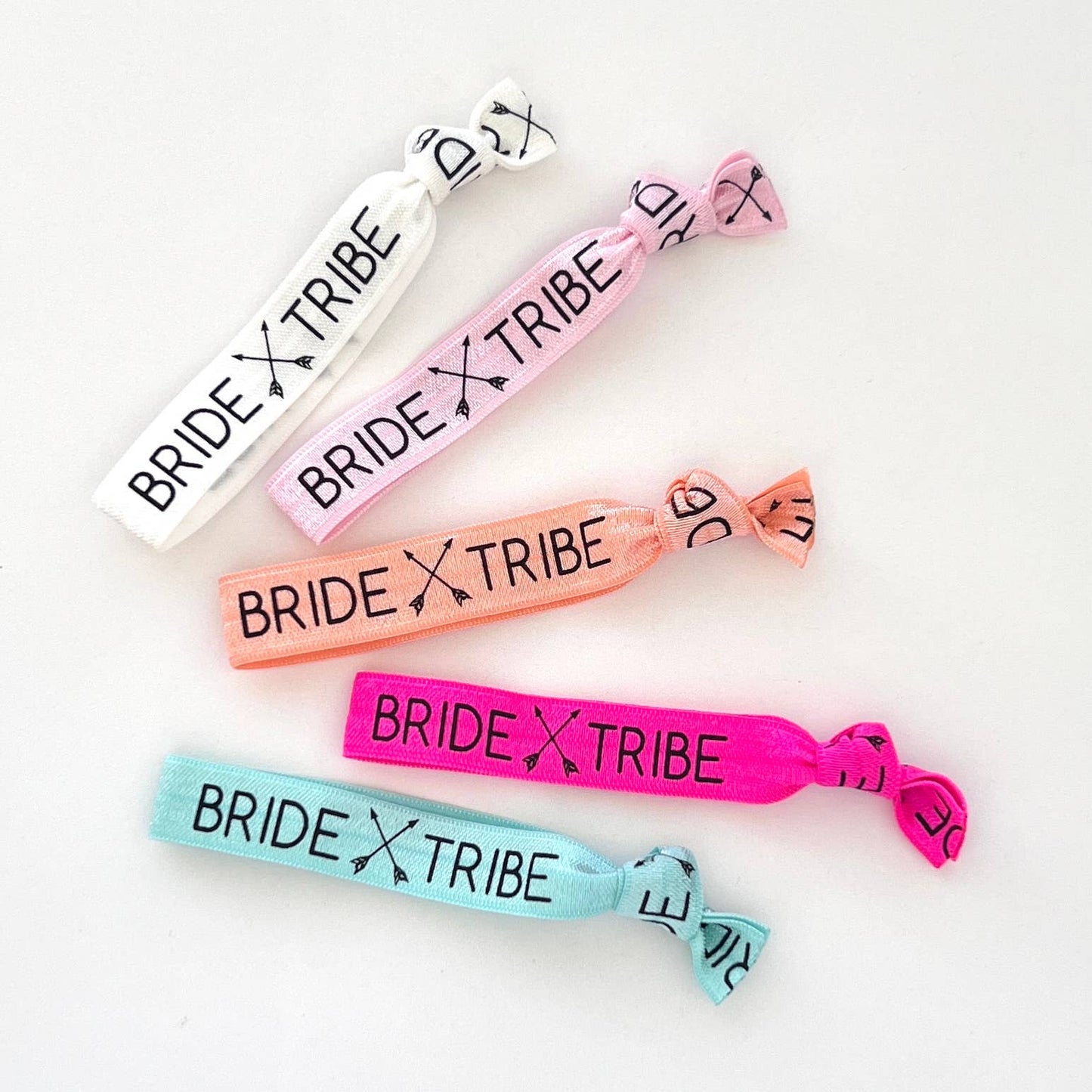 PACK OF 10 Bride Tribe Hair Ties Bachelorette Party Favors