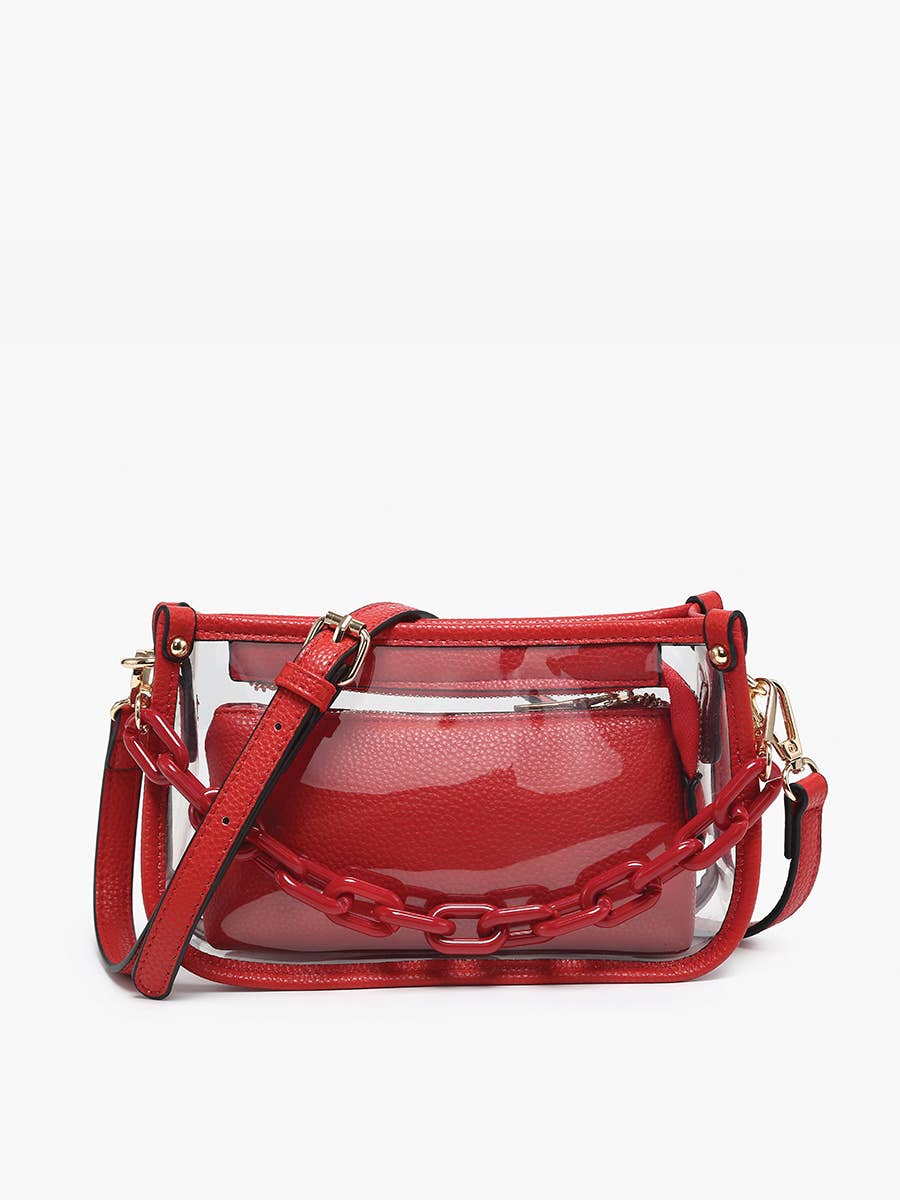 Jessica Stadium Clear Crossbody Bag – Chain Strap | M2226CR