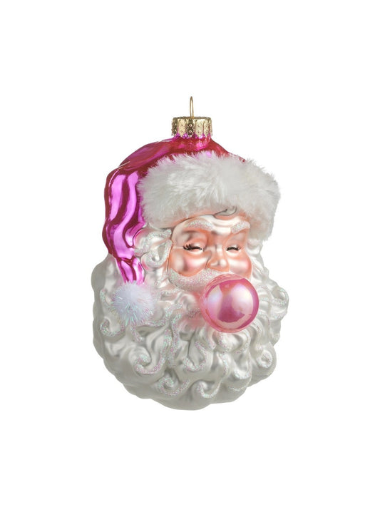 6" Bubblegum Santa Ornament