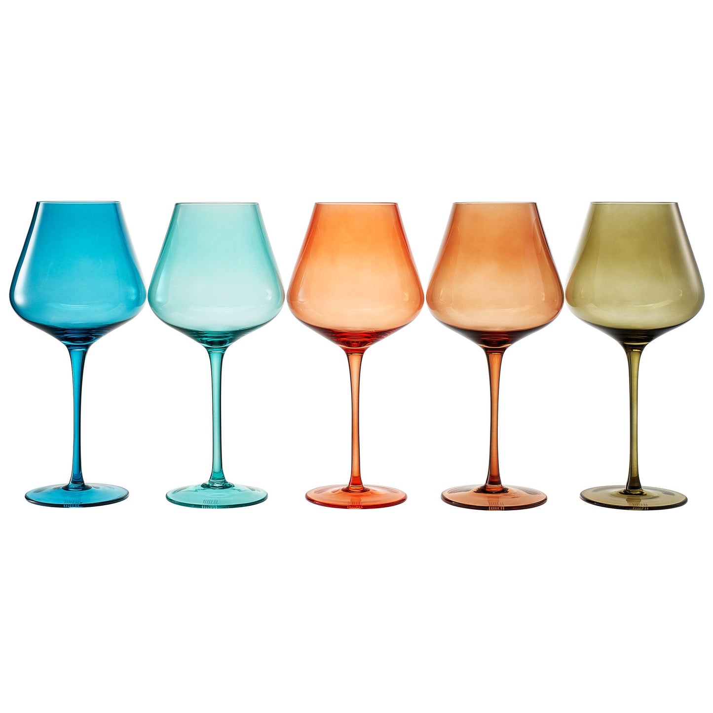 Colors of the French Riviera, Wine Glasses | 5 Set, 20 OZ