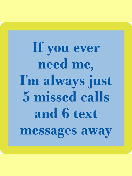 COASTER 5 Missed Calls | Funny Party Gift | Home Bar Decor