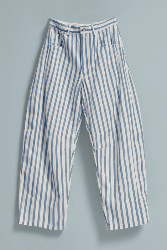 Weekend Stripe Barrel Pants