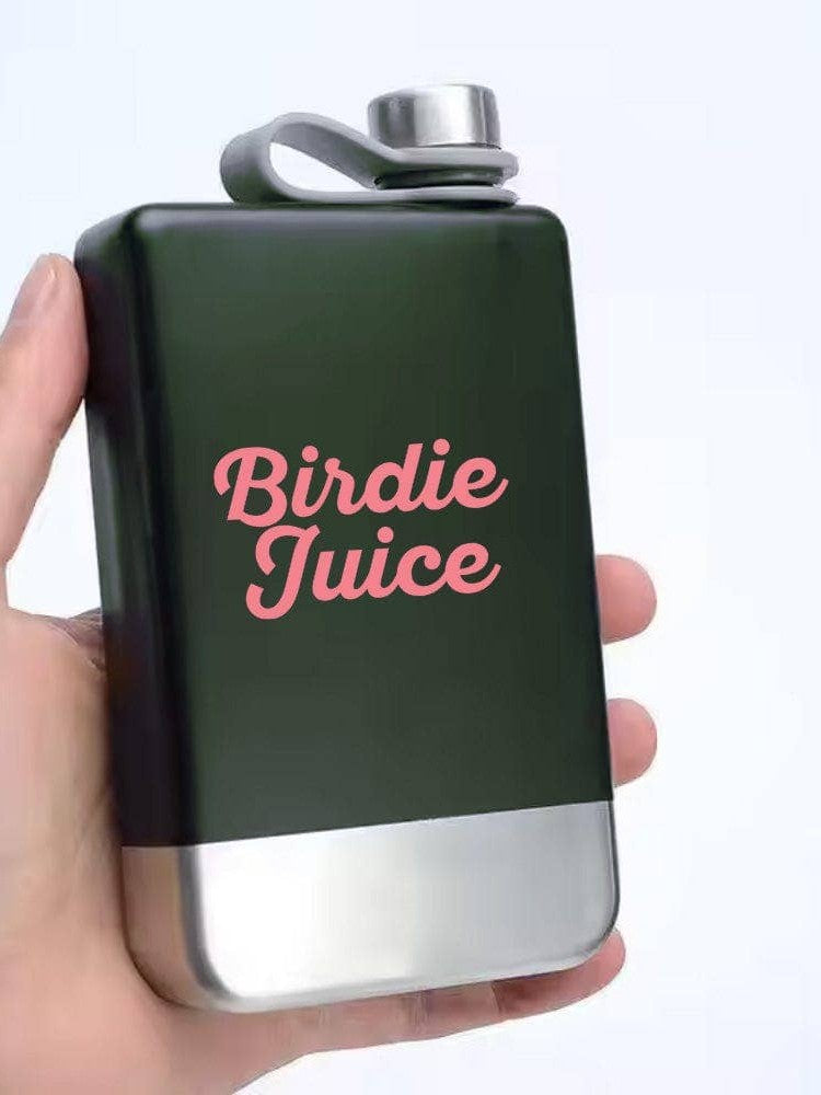 Pink and Green Birdie Juice Flask 8oz