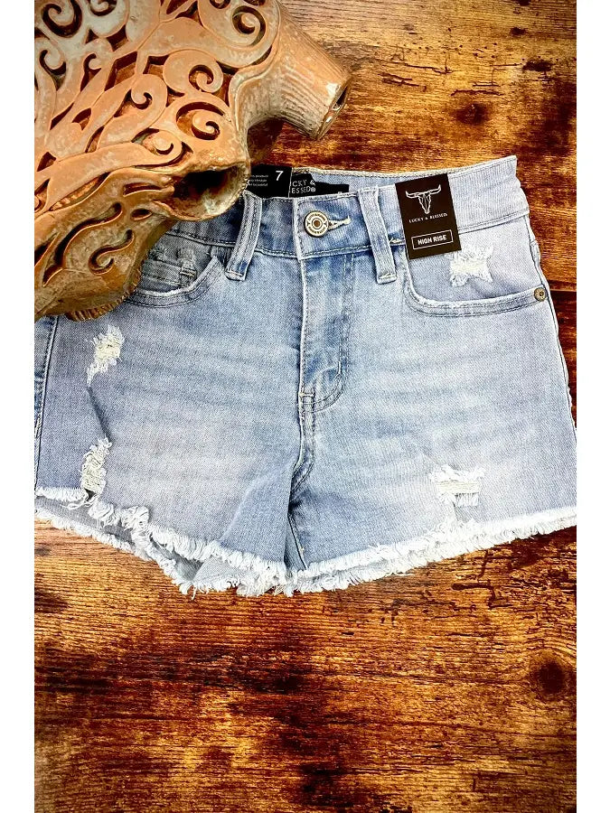 Light Wash High Rise shorts