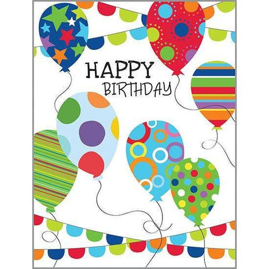 Birthday Greeting Card - Balloons & Banners