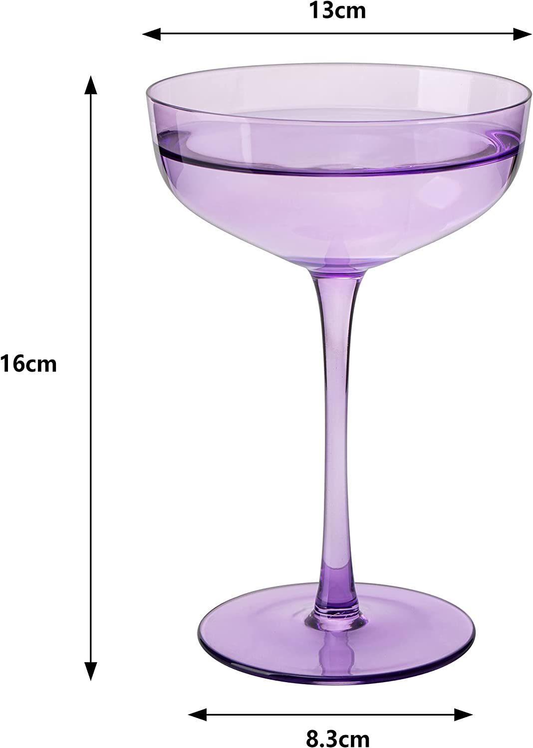 Colored Coupe Glass | 7oz | Purple