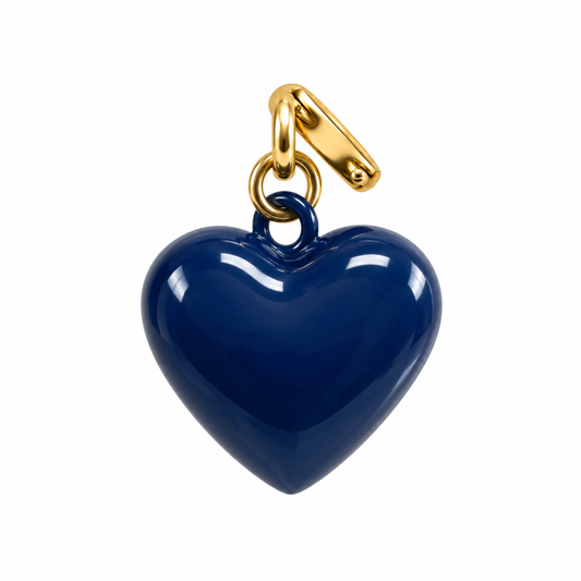 Navy Puff Heart