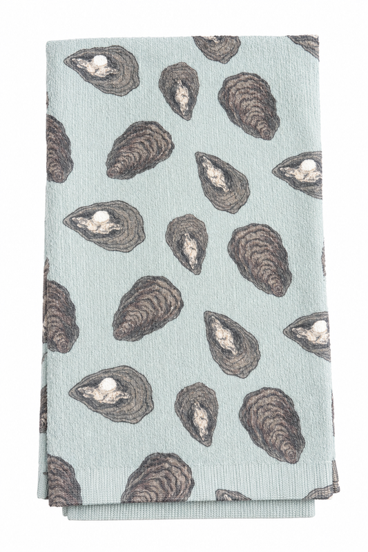 Awe Shucks Kitchen Towel Ice/Gray