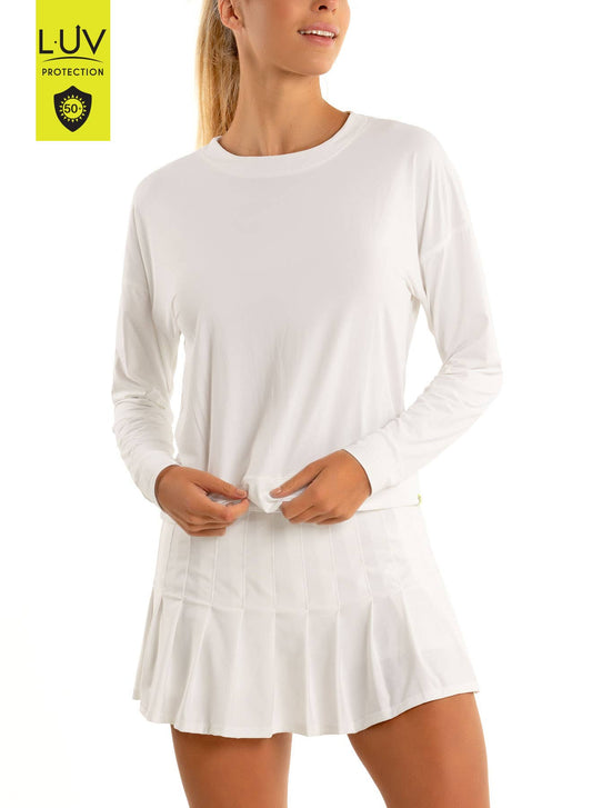 Women's UV 50+ Hype Long Sleeve - WHITE