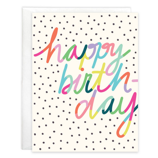 Birthday Greeting Card - Polka Dot Birthday