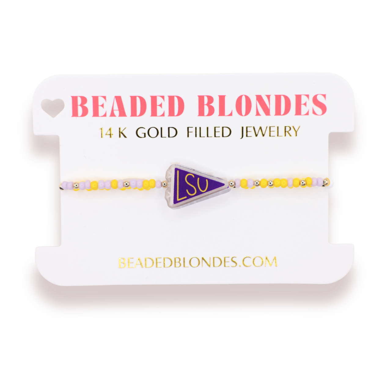 LSU Flag Bracelet on Color