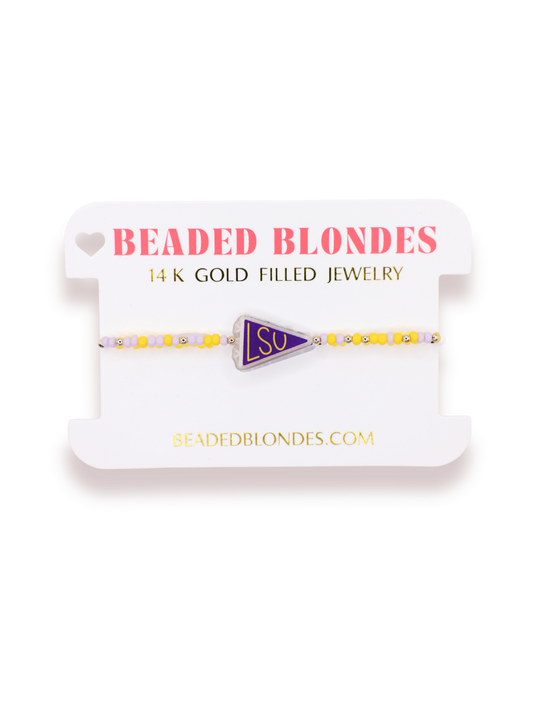 LSU Flag Bracelet on Color
